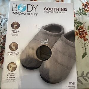 Body Innovations Soothing Heated Slippers Unisex New in Box